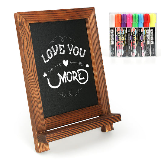 10"*14" Tabletop Stand, Small Countertop Chalkboard Easel with 8Pcs Liquid Chalk for Menu…