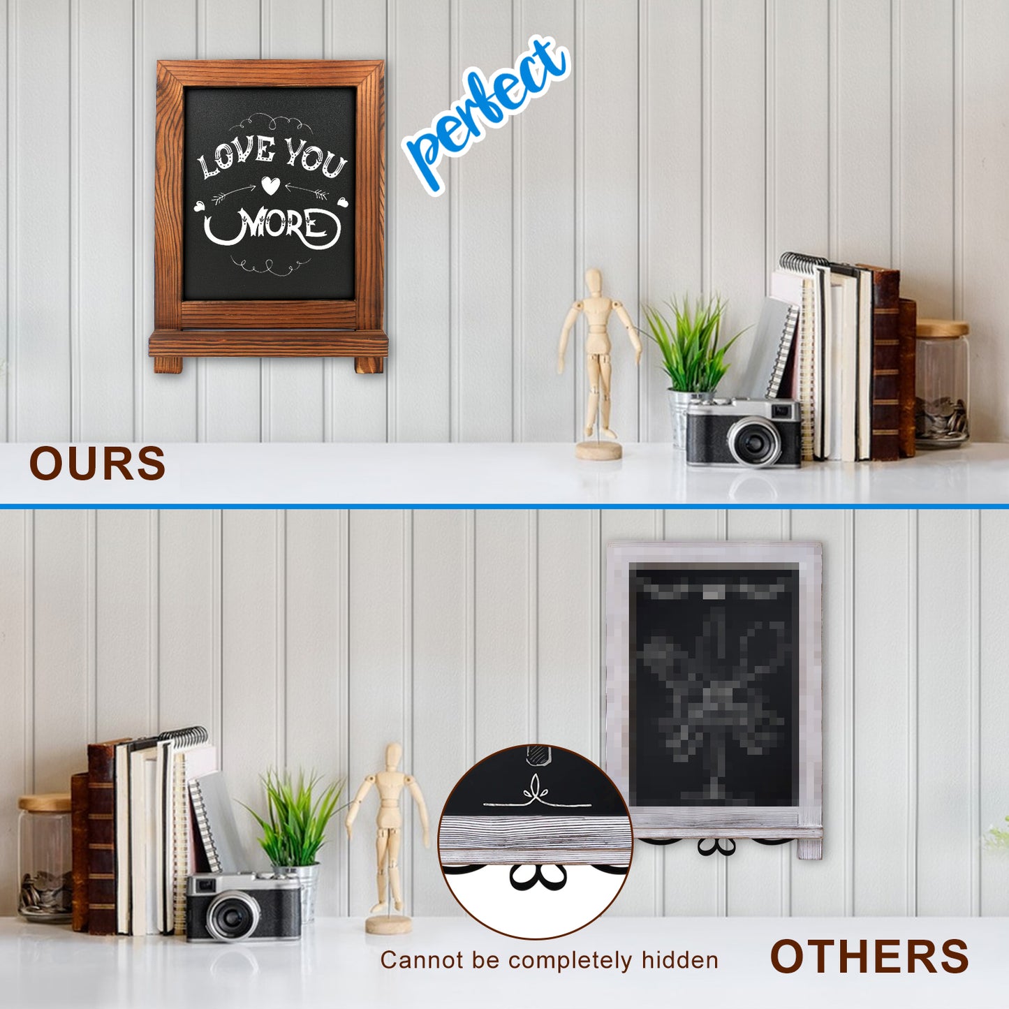 10"*14" Tabletop Stand, Small Countertop Chalkboard Easel with 8Pcs Liquid Chalk for Menu…